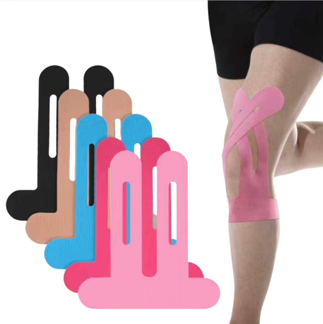 Cinta elástica kinesiológica - alivia dolor de rodilla