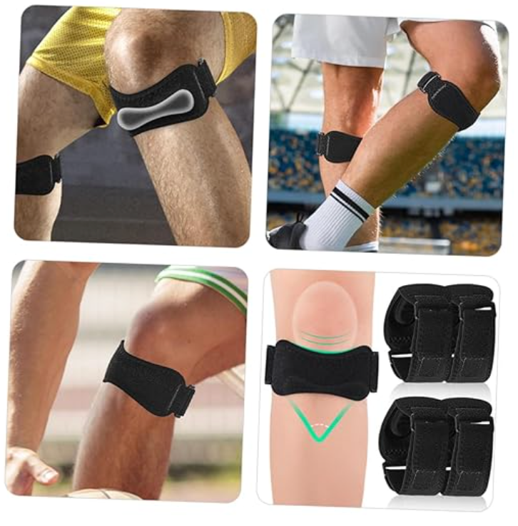 Rodillera de silicona ajustable de doble cara con soporte transpirable