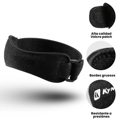 Rodillera de silicona ajustable de doble cara con soporte transpirable